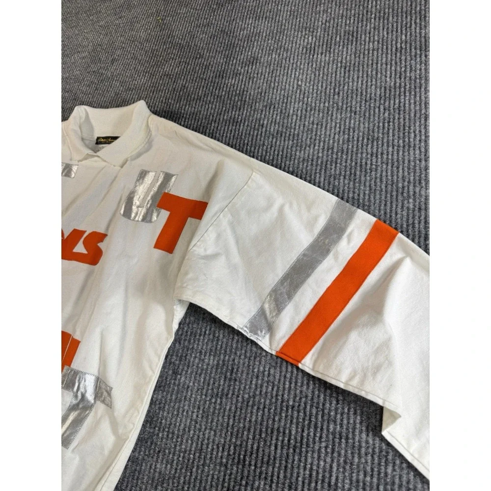 Vintage Patricia Sherman Tennessee‎ Volunteers Sweatshirt White Orange Silver